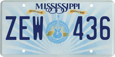 MS license plate ZEW436