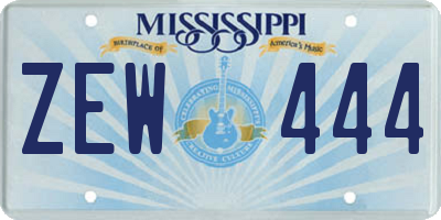 MS license plate ZEW444
