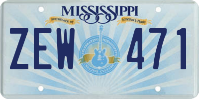 MS license plate ZEW471