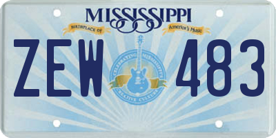 MS license plate ZEW483