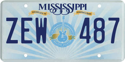 MS license plate ZEW487