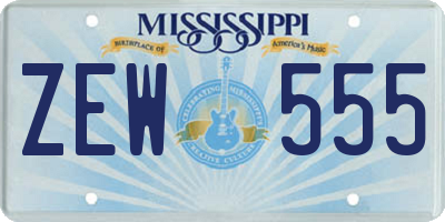 MS license plate ZEW555