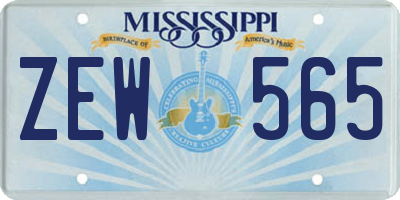 MS license plate ZEW565