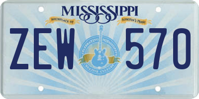 MS license plate ZEW570