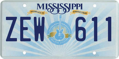 MS license plate ZEW611