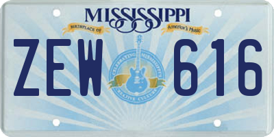 MS license plate ZEW616