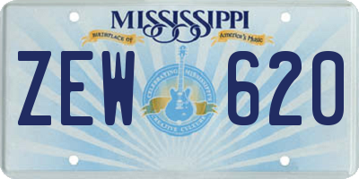 MS license plate ZEW620