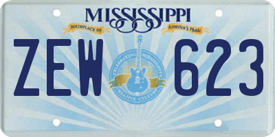 MS license plate ZEW623