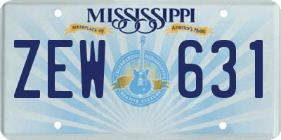 MS license plate ZEW631