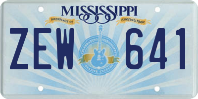 MS license plate ZEW641