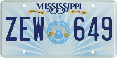 MS license plate ZEW649