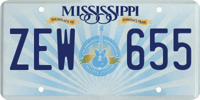 MS license plate ZEW655
