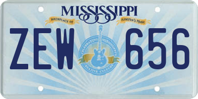 MS license plate ZEW656