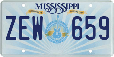 MS license plate ZEW659