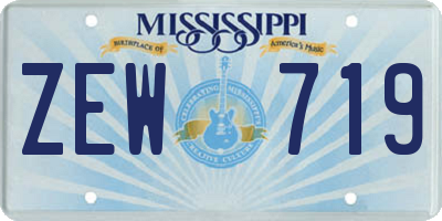 MS license plate ZEW719