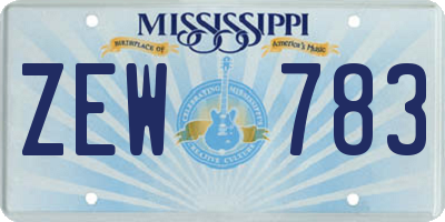 MS license plate ZEW783