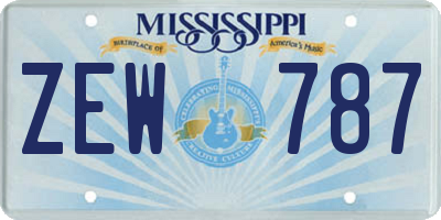 MS license plate ZEW787