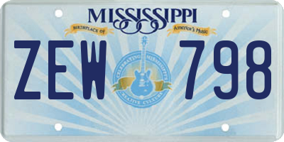 MS license plate ZEW798