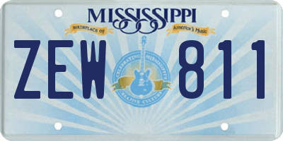 MS license plate ZEW811