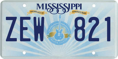 MS license plate ZEW821