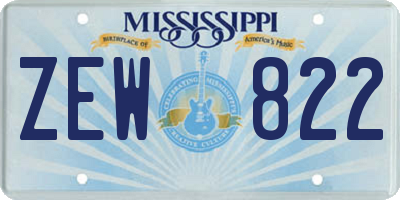 MS license plate ZEW822
