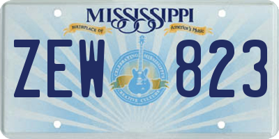 MS license plate ZEW823