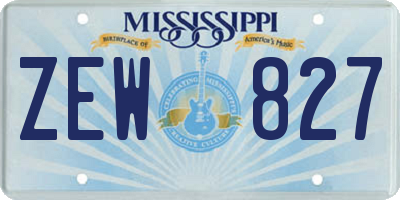 MS license plate ZEW827