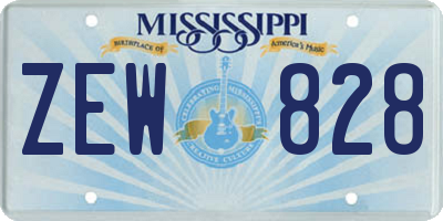 MS license plate ZEW828