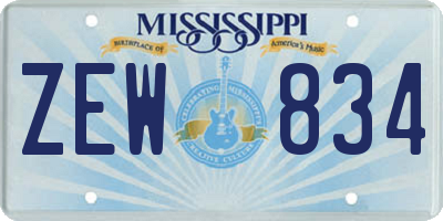 MS license plate ZEW834