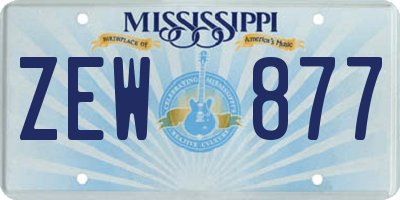 MS license plate ZEW877