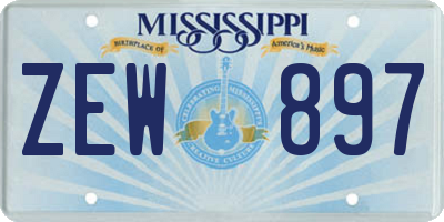 MS license plate ZEW897