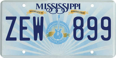 MS license plate ZEW899