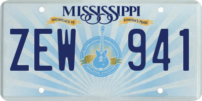 MS license plate ZEW941