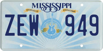 MS license plate ZEW949