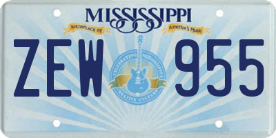 MS license plate ZEW955