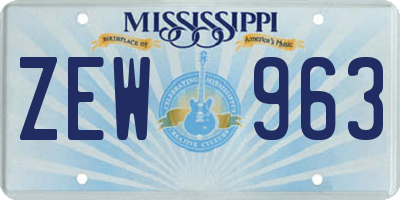 MS license plate ZEW963