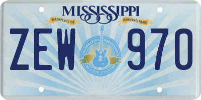 MS license plate ZEW970