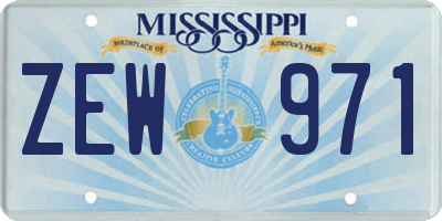 MS license plate ZEW971