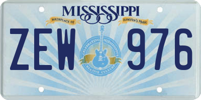 MS license plate ZEW976