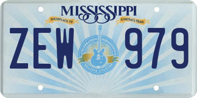 MS license plate ZEW979
