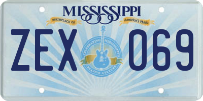 MS license plate ZEX069