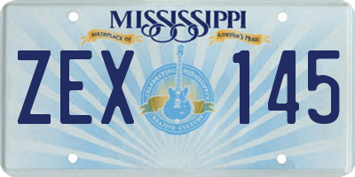 MS license plate ZEX145