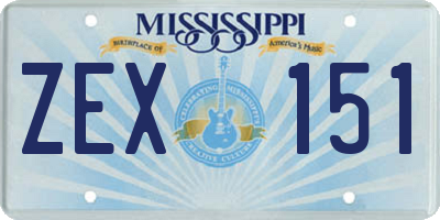 MS license plate ZEX151