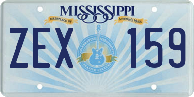 MS license plate ZEX159