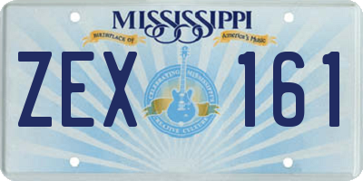 MS license plate ZEX161