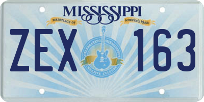MS license plate ZEX163
