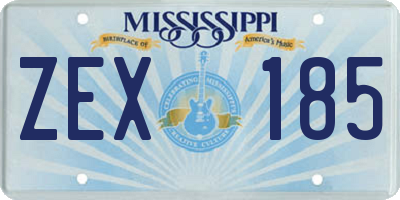 MS license plate ZEX185