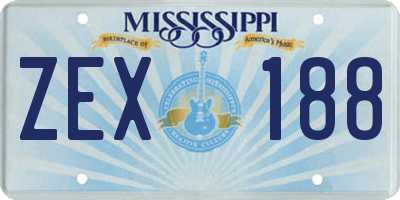 MS license plate ZEX188