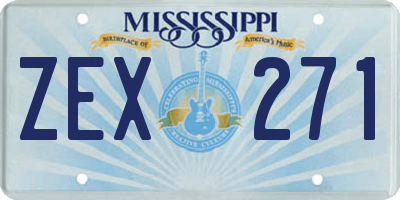MS license plate ZEX271