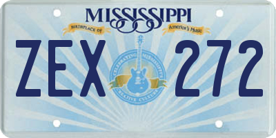 MS license plate ZEX272
